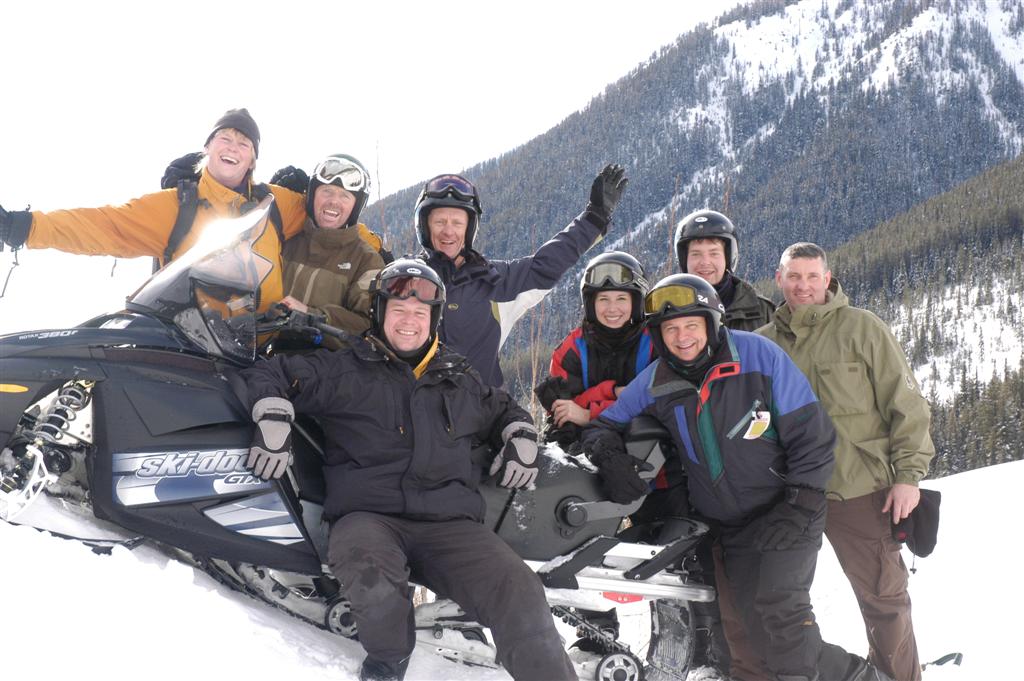 Snowmobiling is a fun time for the entire family