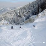 snowmobile in Banff