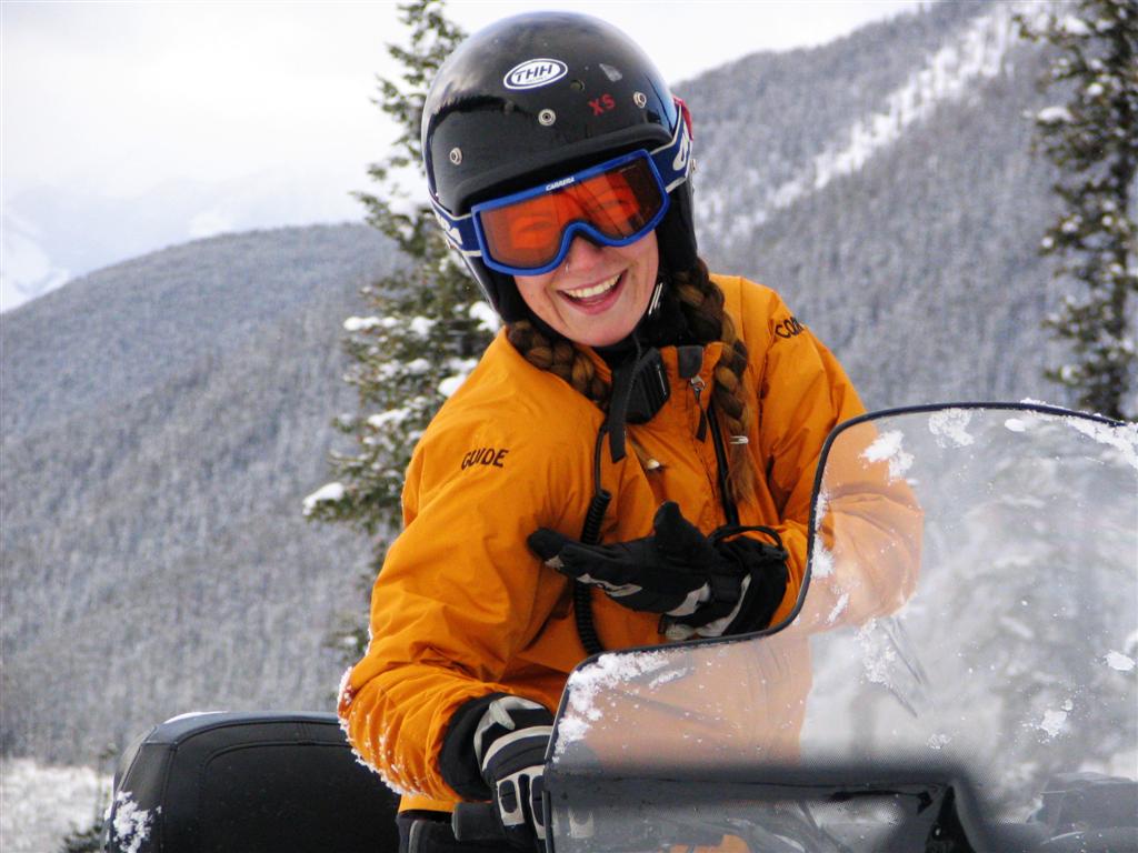 Snowmobile tour guide in Golden BC