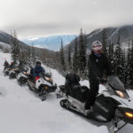 snowmobile guide on tour