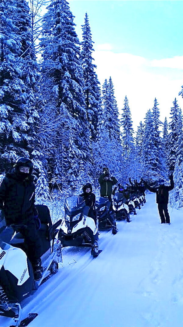 group ride sledding golden