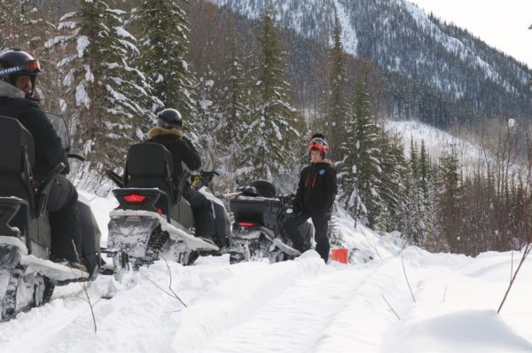 guide on golden snowmobile tour